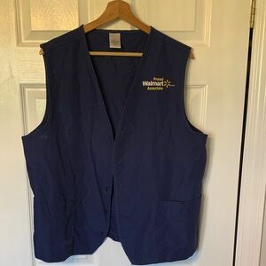 Walmart Associate Navy Work Vest Size Large